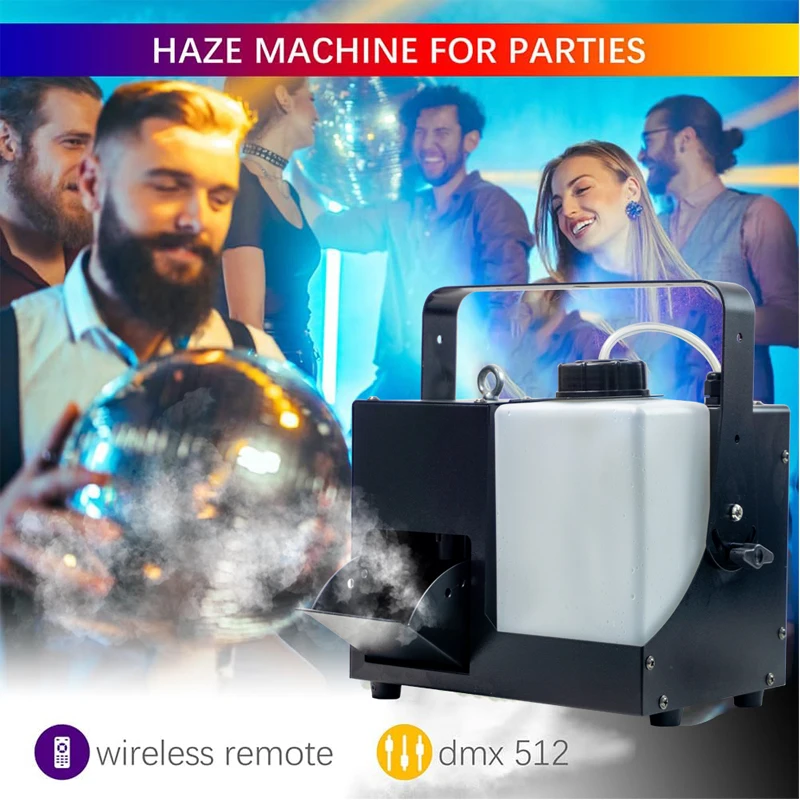 High Quality Wireless Remote Haze Machine  Water Based Fog Smoke Hazer for Home Party  Wedding DJ Bar Stage Effect Gear