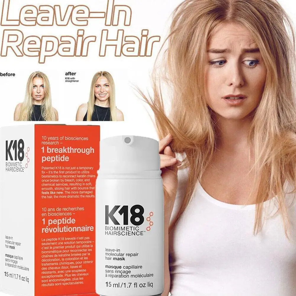 

K18 Leave In Molecular Hair Mask Repair Damage Dry Hair Anti Frizzy Soften Keratin Treatment Moisturing Nourishing Hair Care