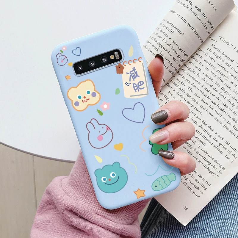 Fall Für Samsung Galaxy S10 S10 Plus S10E Telefon Abdeckung Nette Cartoon Candy Gemalt Weiche TPU Coque Für Samsung S10 s10 + S10E Funda – Detail 31