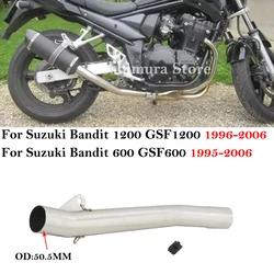 For Suzuki Bandit 1200 GSF1200 Bandit 600 GSF 600 1996 - 2006 Motorcycle Exhaust 51MM Escape Modified Middle Link Pipe Muffler