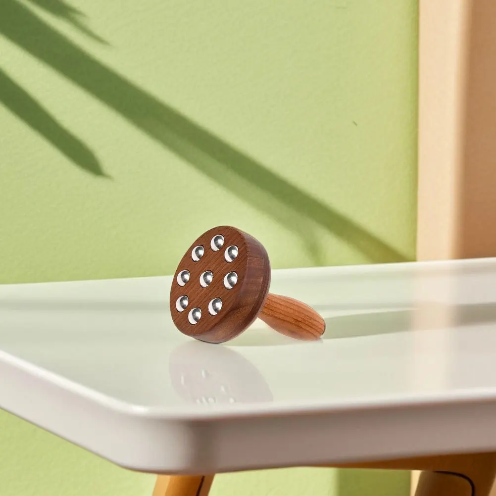 

Массажный ролик, ручные стальные бусины, буковое дерево, регулируемое давление, облегчение мышц, инструмент для релаксации рук, ног, шеи