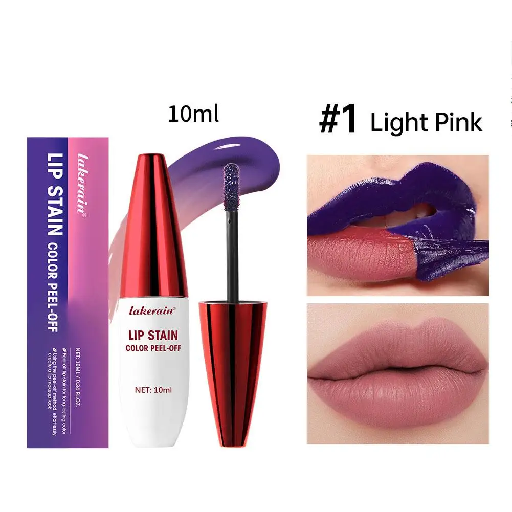 10ml Peel Off Rose Pink Lip GLOSS Matte Outline Contour Transfer กันน้ํา Tint ทน Lip Lip Tear Off TATTOO ธรรมชาติ I8q6