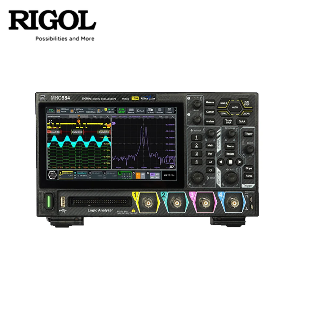RIGOL MHO934 MHO954 MHO984 Digital Oscilloscope | 12bit High Resolution 350-800MHz | 4CH MAX. 100Mpts Depth 4GSa/s Sampling