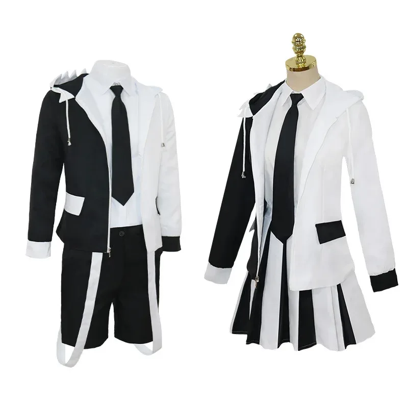 ss23 لعبة دانغانرونا مونوكوما أزياء تنكرية كوما شخصية الكبار رجل وامرأة موحدة مجموعة جوارب مجانية ميدالية شارة قدس