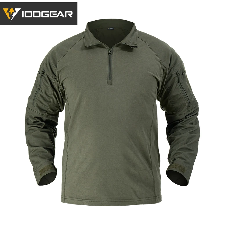 IDOGEAR Camisa de combate táctica G4 Camisa de manga larga de asalto rápido Ripstop con coderas 3112