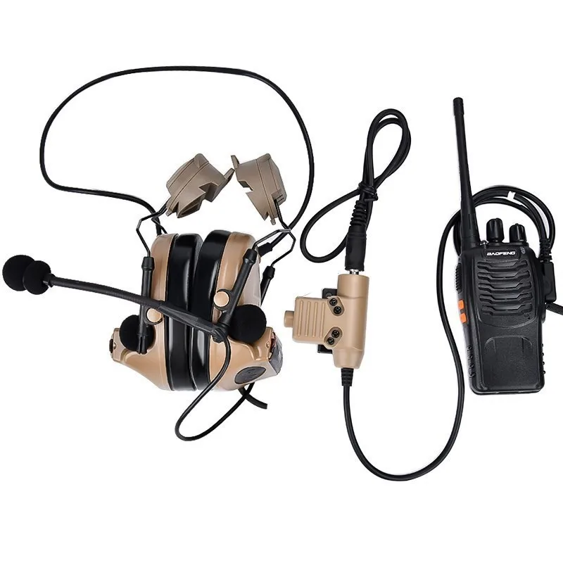 Comtac II Tactical Shooting Noise Reduction Headset U94 PTT Fast Helmet Headphone Outdoor Hunting Earphone ARC Adapter