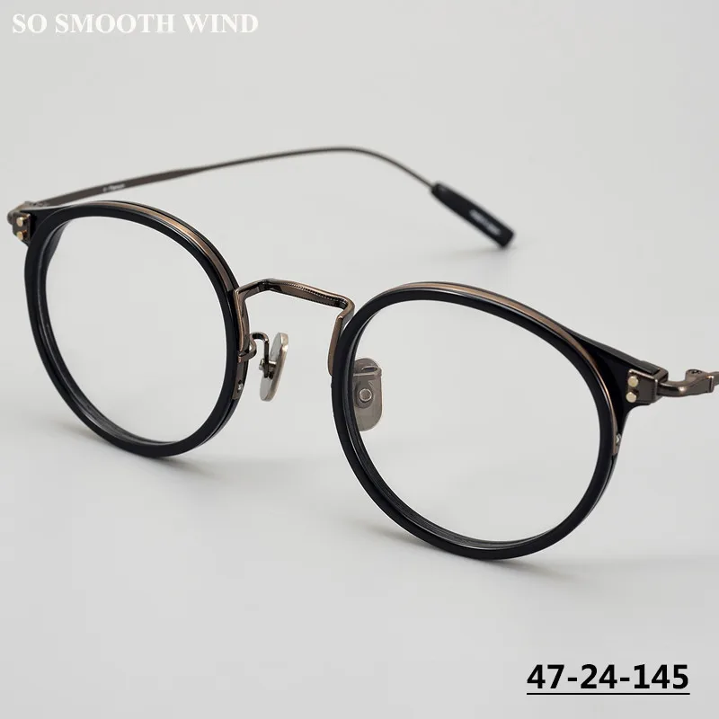 

Ultralight Pure Titanium Retro Round Full Frame Design Eyeglasses Men Women Myopia Glasses Graduation Spectacle Big Face Eyewear