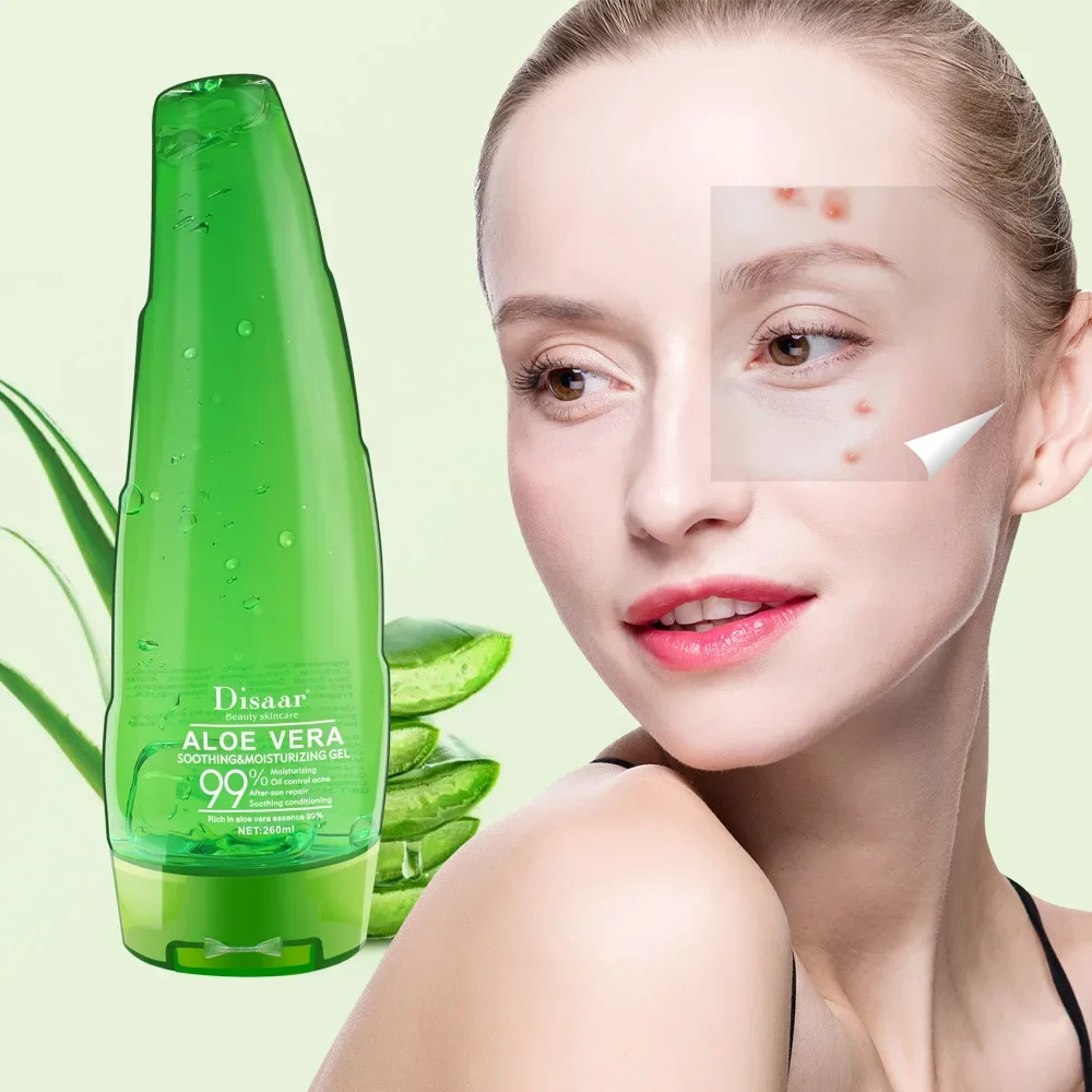 Aloe gel for repairing moisturizing rejuvenating acne removing refreshing  skin care products after sunburn