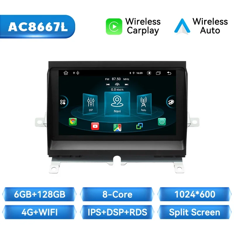 AI Voice Draadloze Carplay Android Auto Multimedia Speler Voor Land Rover Discovery 3 LR3 L319 2004-2009 navigatie 4G Wifi