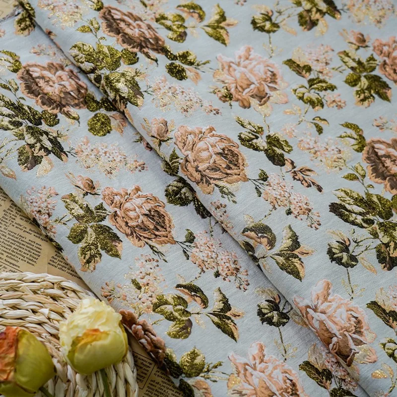 

Винтажная жаккардовая ткань с металлическим тиснением, сушеные розы, сумки в стиле бохо, платье, детский жилет, декоративная обувь, принадлежности для дизайна от кутюр