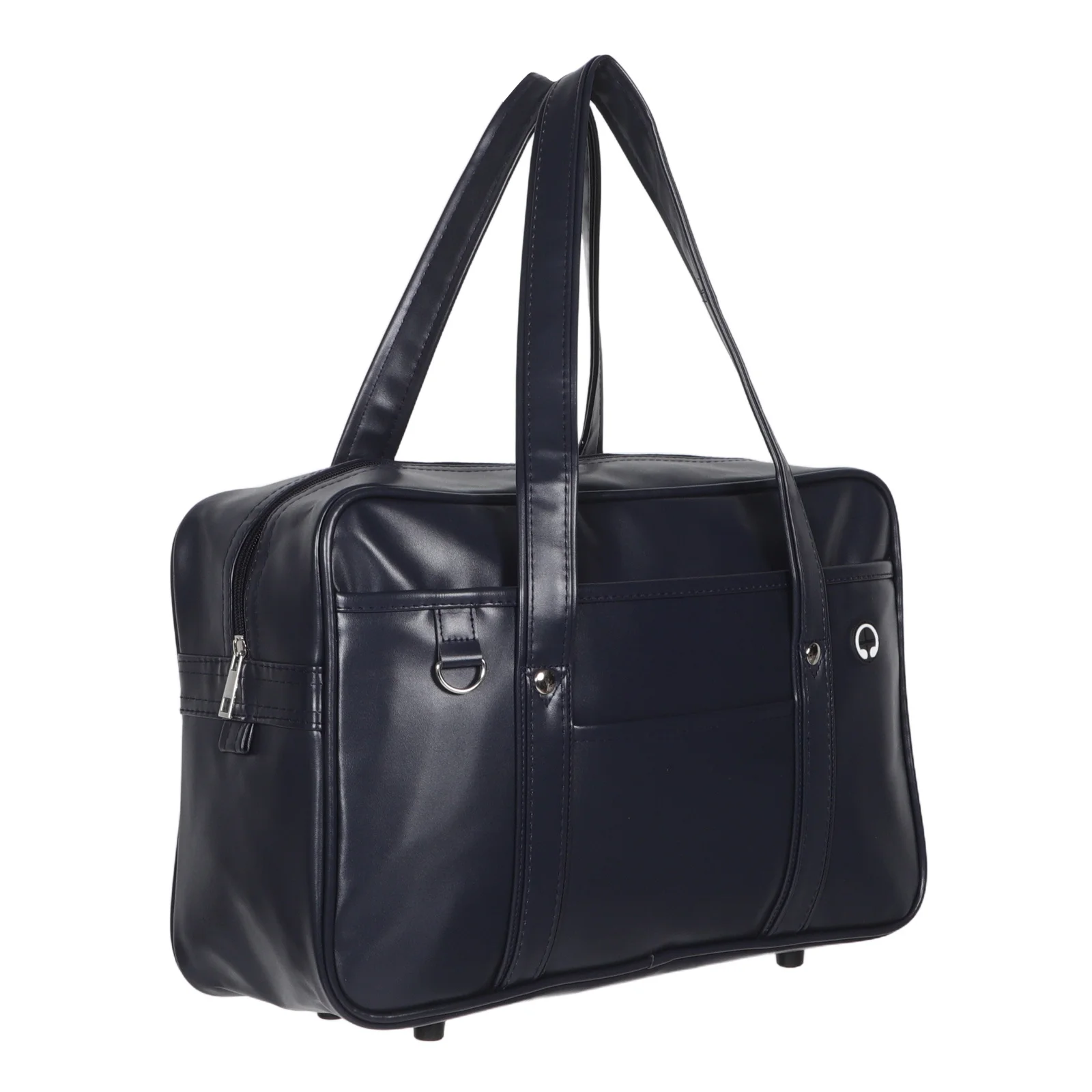 Borsa per laptop impermeabile in PU Borsa a tracolla di grande capacità con foro per auricolari Borsa da lavoro per viaggi scolastici per ufficio