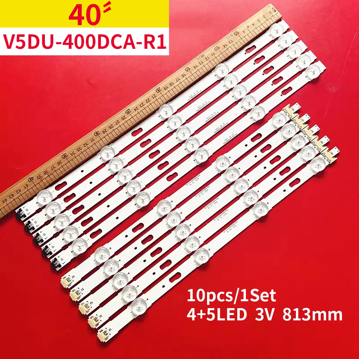 10pcs LED bar For Samsung UE40MU6105K UE40JU6500 UE40JU6400 UE40MU6100K UE40JU6000 UE40KU6100 UE40KU6000 BN96-34791A 34792A