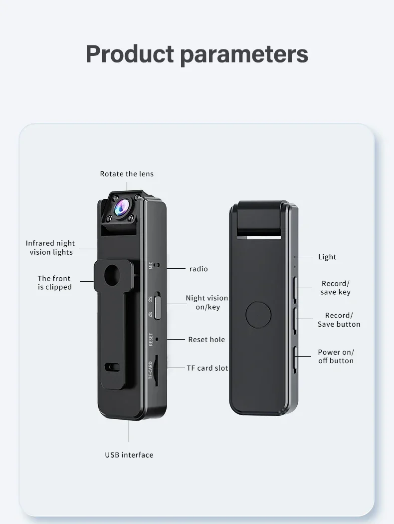 Law Enforcement Recorder Recorder DV Recording Video Multifunctional Infrared Camera Surveillance Video Recorder