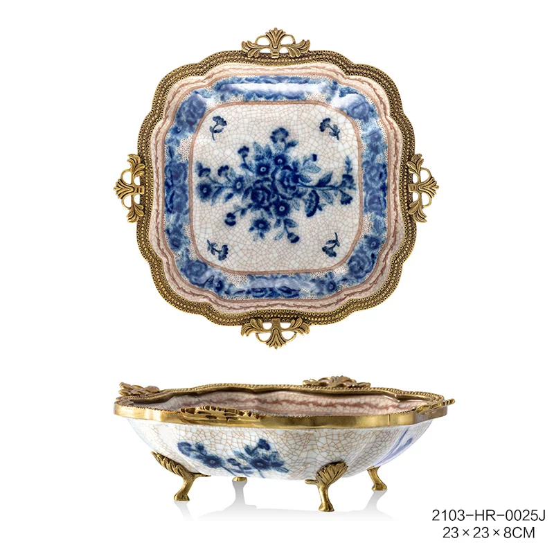 Ceramic Fruit Bowl Unique Design Home Living Room Dining Table Top
