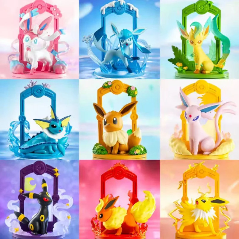 Pokemon collectible figurines PVC Cartoon Eevee Dream kids Blind Box Hand Doll Display Children Gift Collection