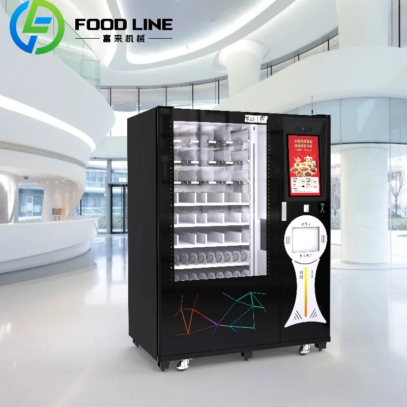 Customized Business Hot Food Automat Fully Automatic Commercial Hot Meal Vending Machine With Multi Cuisine Menu Options