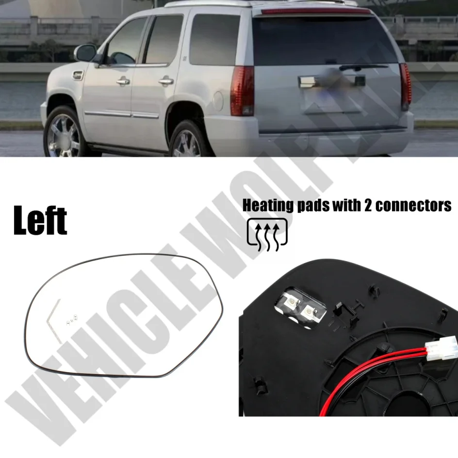 

For Chevrolet Suburban 1500 2500 2009 2010 2011 2012 2013 Left Side Blind Spot Heated Mirror Glass With Arrow Turn Signal