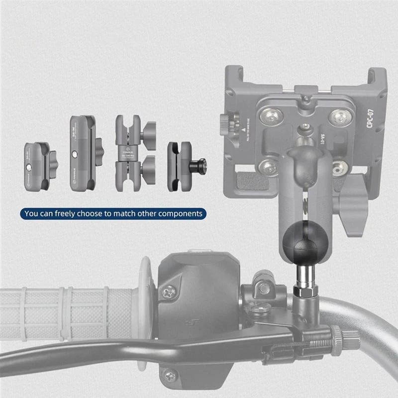 2 حزمة 1 بوصة محول الكرة مع M10x1.25 متري الموضوع متوافق مع RAM يتصاعد B حجم مزدوج المقبس الذراع M10