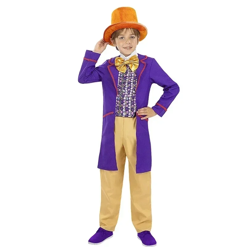 CostumeW & C @ Halloween Cosplay pour enfants, propriétaire d'usine, Pourim Carnival Chocolate Worker Boy, SN66, 2024