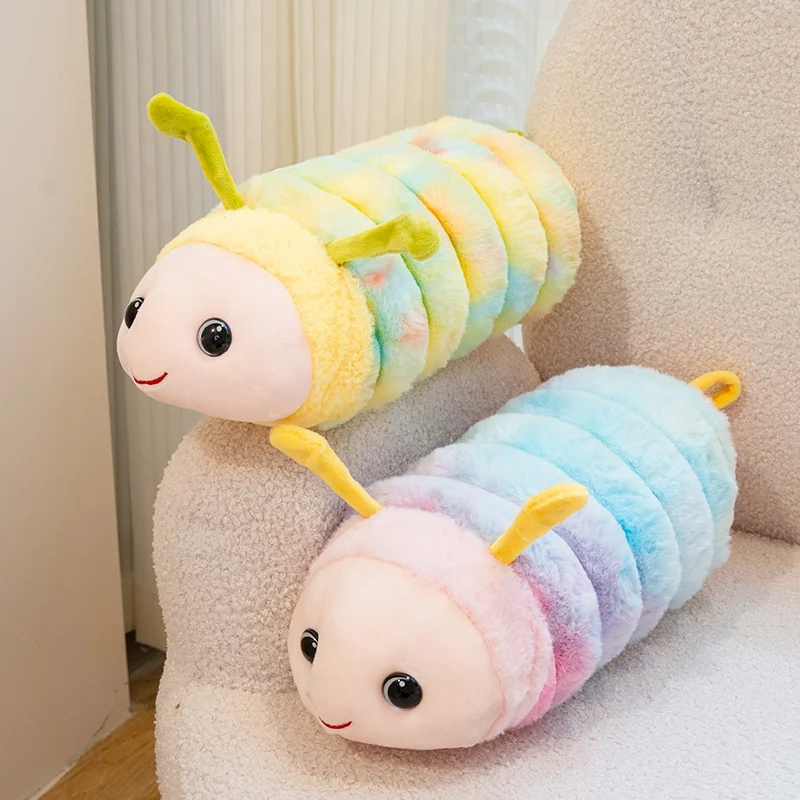 30cm Caterpillar Plush Spring Vitality Tie Dye Caterpillar Plush Toy Growing Companionship Doll Sleep Toy Boy Girl Gift