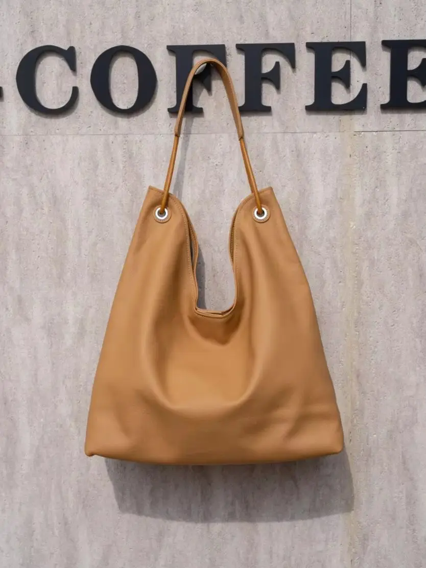 

Genuine Grade Soft Leather Women's Shoulder Crossbody Large Bag Luxury Designer Brand Ladies Cowhide Tote for Woman High Quality