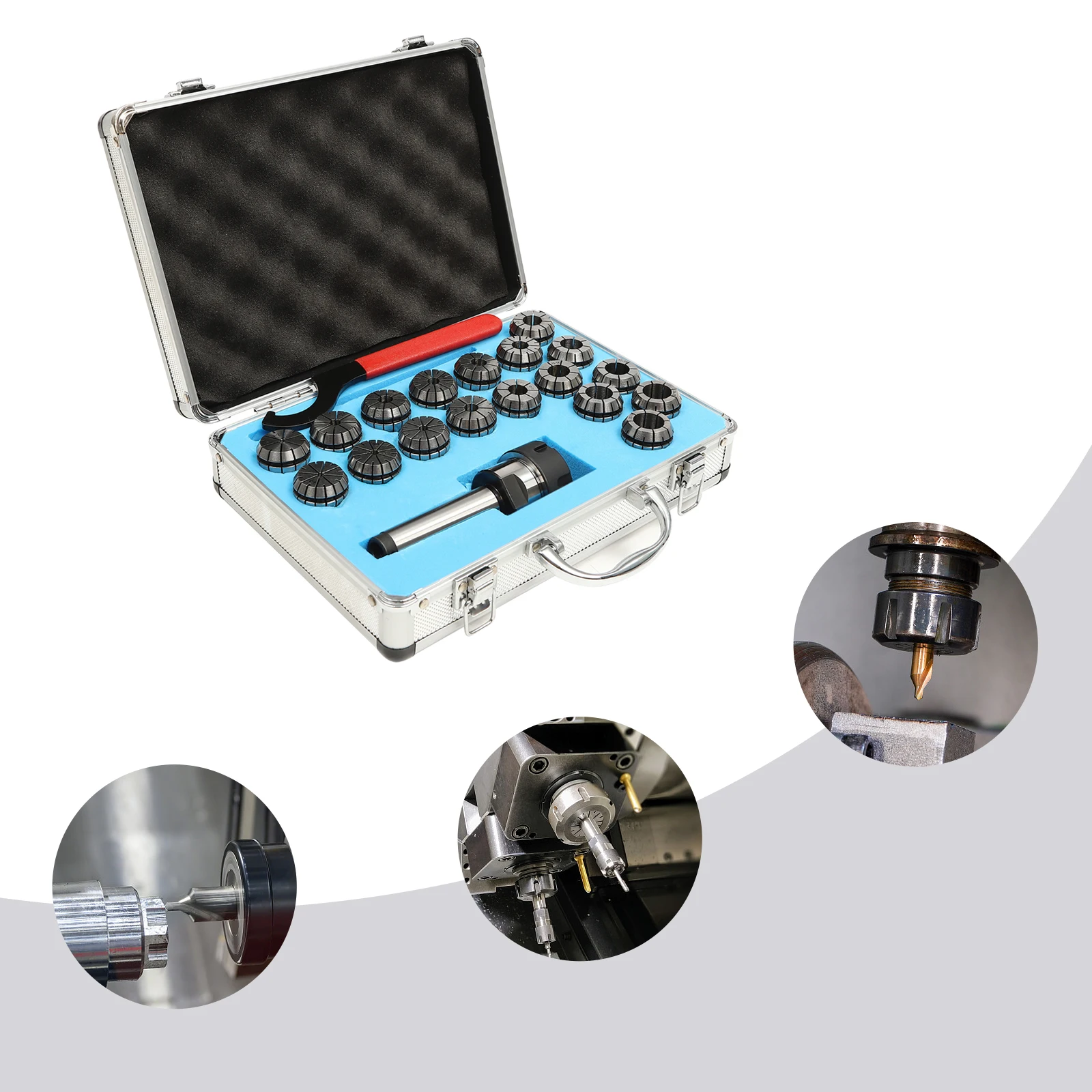 18 قطعة ER32 كوليت مجموعة MT3 مورس للاستدقاق عرقوب تشاك حامل الربيع الصلب كوليت عدة لآلة الطحن باستخدام الحاسب الآلي الأدوات الصناعية #3