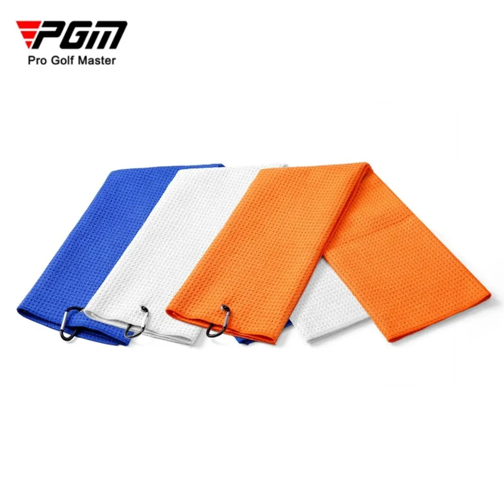 PGM Golf Towel Waffle Pattern With Hook Cleaning Towels Microfiber Soft Enduring Quick-Dry Cleans Clubs Balls Hands