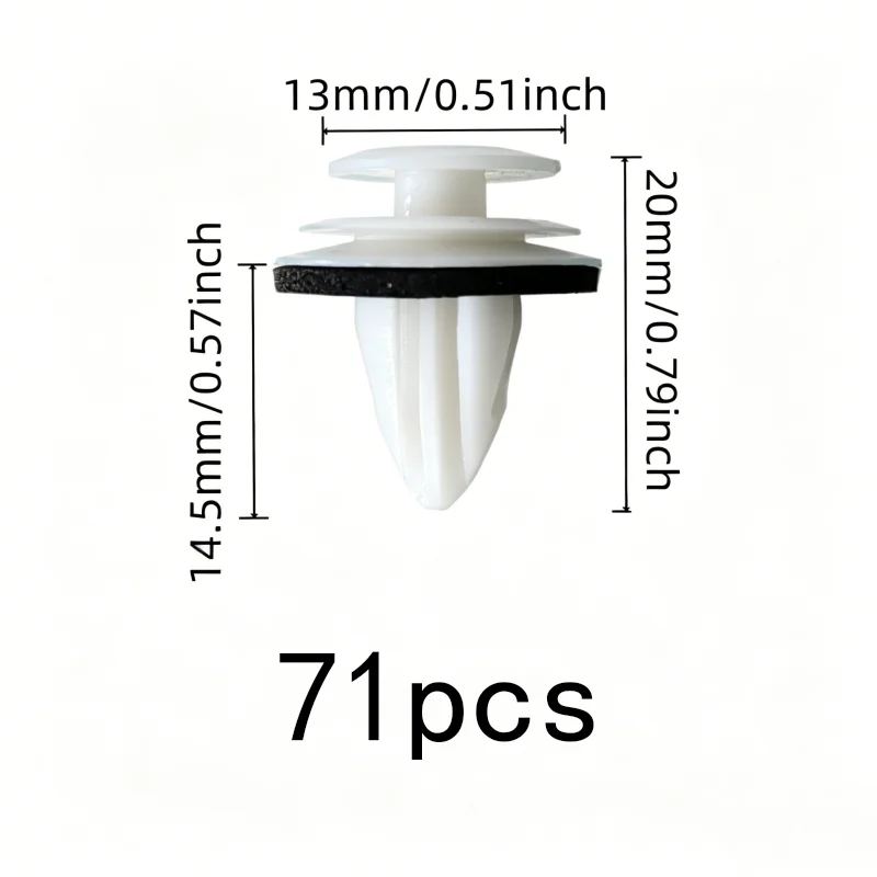 71 pcs Auto Door Card Clips Universal Car SUV Compatible, designed for Vehicle Body Assembly, Firm Snap-On Fit
