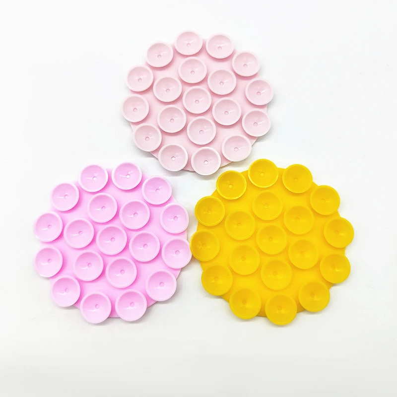 Double Side Silicone Suction Pad For Mobile Phone Fixture Suction Cup Backed Adhesive Rubber Sucker Pad For Fixed Pad image 5