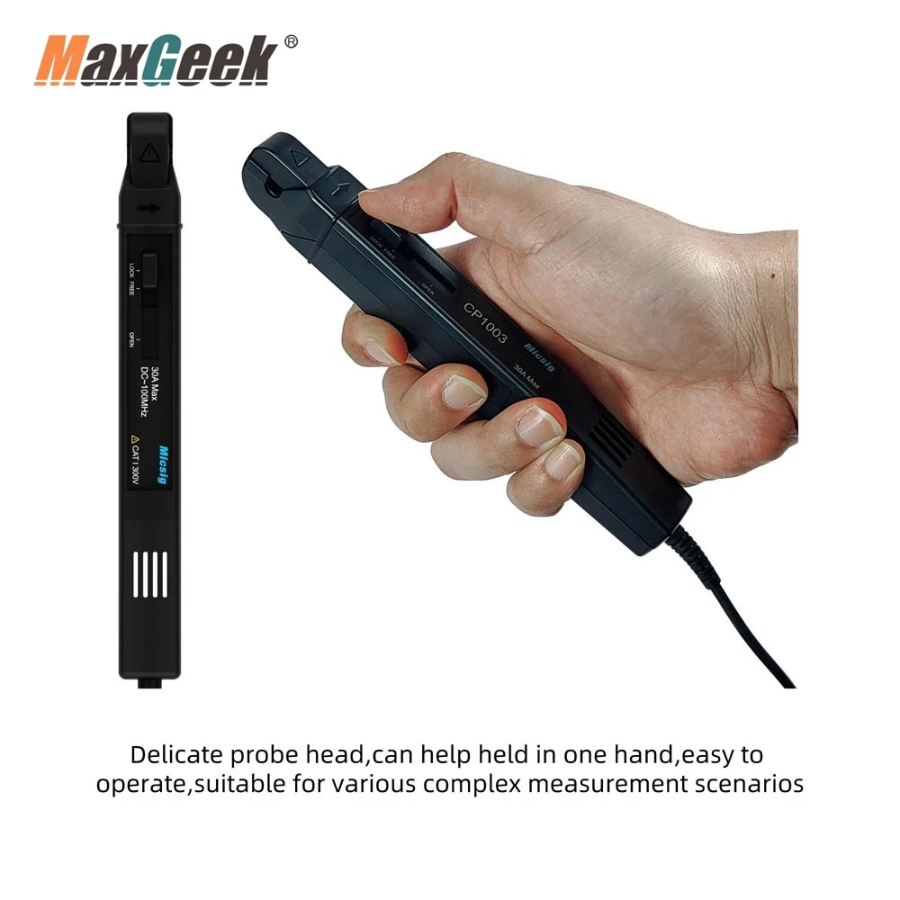 Maxgeek Micsig CP503B 50MHz 6A/30A High Frequency AC DC Current Probe with BNC Interface for Oscilloscopes