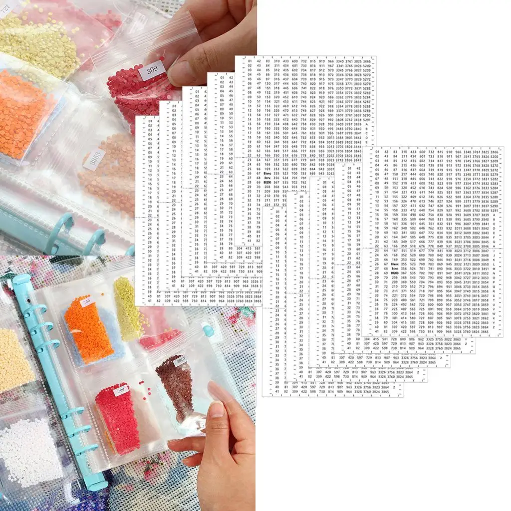 Paper Number Stickers Small Decals for Embroidery Floss Inventory Home Office Craft Supplies by Number