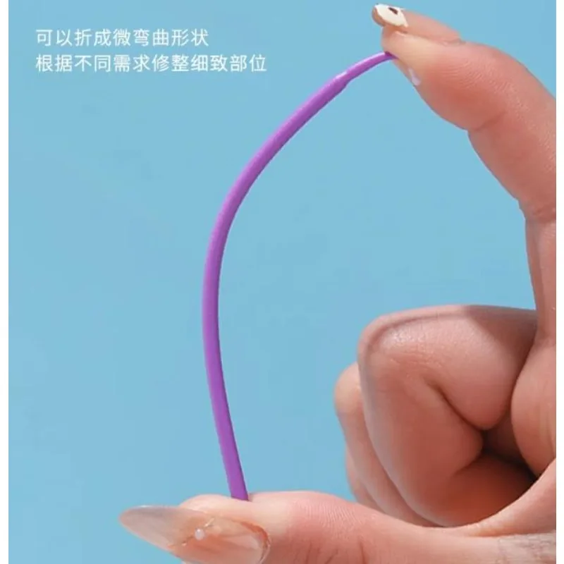 100 قطعة من أدوات رموش العين، شعيرات صغيرة يمكن التخلص منها، فرشاة نانو لإزالة المكياج ذات الاستخدام الواحد الممتدة #4