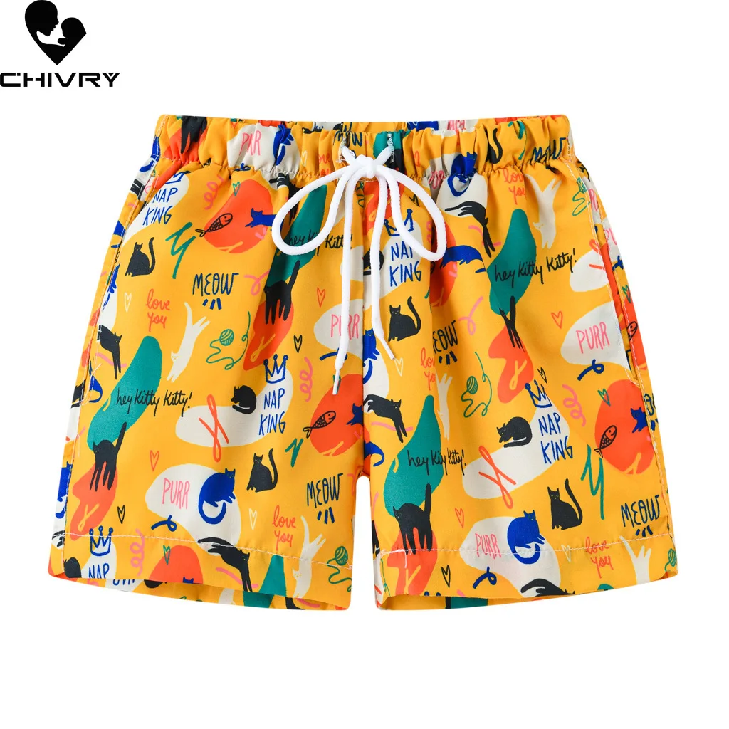 Kinder Sommer Schwimmen Shorts Baby Jungen Mädchen Bademode Kleinkind Kinder Mode Druck Bademode Badeanzug Strand Kurze Hosen Lässige Kleidung