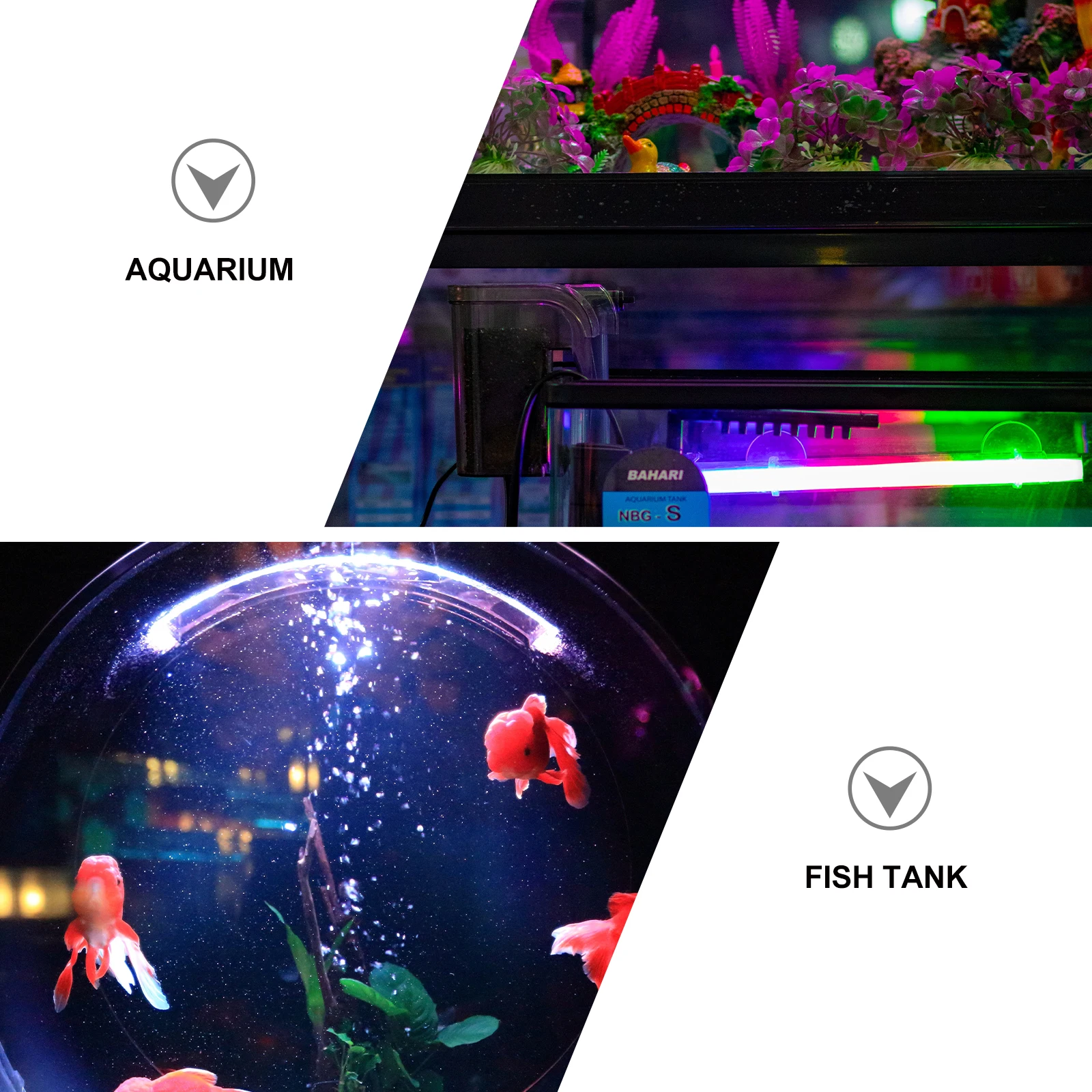 

10 pcs Water Plant Ornament Aquarium Decoration Artificial Tank Plastic Plants (80-125Mm Random Color Type) Durable Ceramic Base