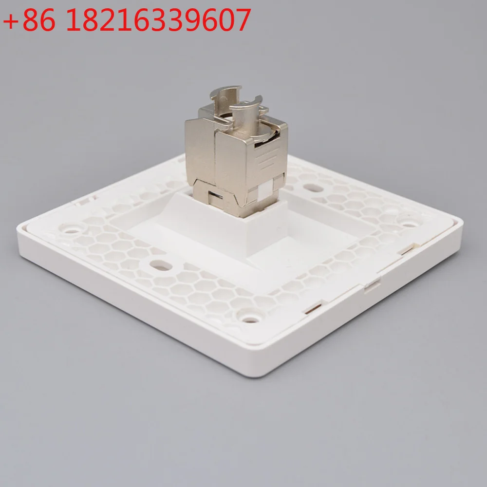 YAO 1 Port CAT8 CAT7 RJ45 86 Type Wall Panel CAT.7 LAN Faceplate CAT.8 Network Socket Ethernet Cable Socket Net Plug Shield Sock