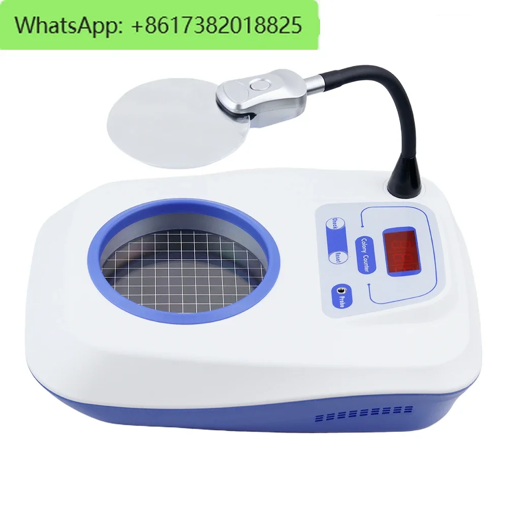 220V Laboratory Digital Display Colony Counter Bacteria Testing Equipment Bacteria Count Detector With 3/6X Magnifier