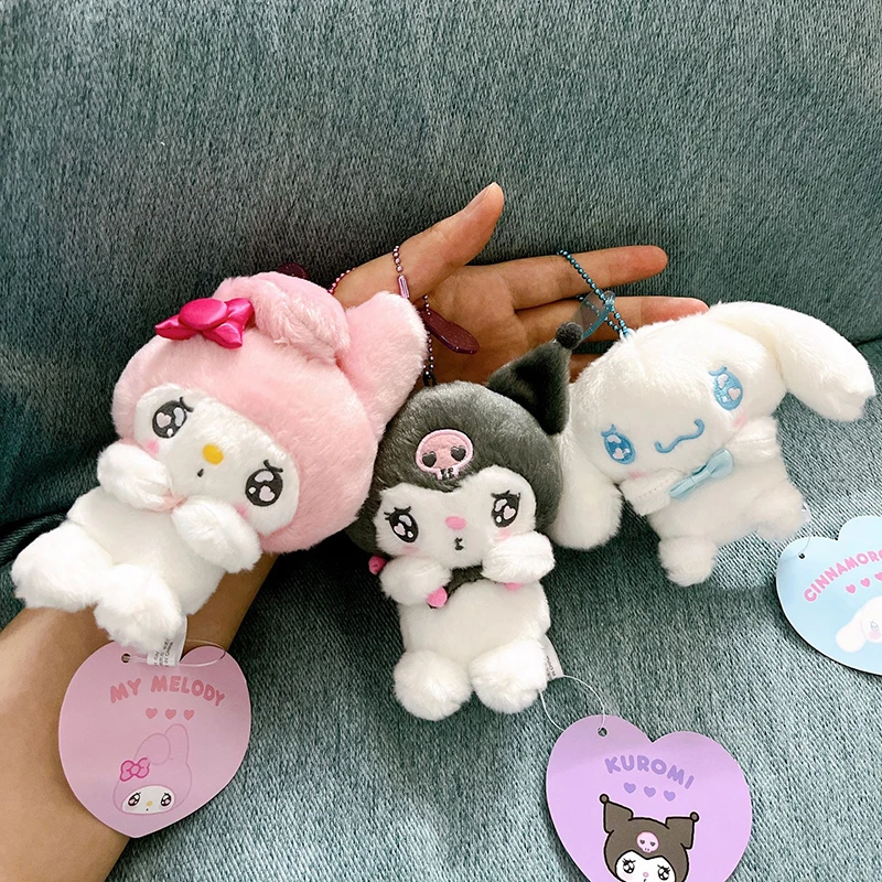 Sanrio Kulomi Cinnamoroll Melody Plush Doll Pokemon Watery Love Eye Pendant Kawaii Anime Plushie Ornaments Keychain