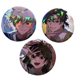 3PCS Time Agent Figure 58MM Metal Brooch Cheng Xiaoshi Lu Guang Anime Badge On Backpack Decoration Unisex Cosplay Lapel Pins