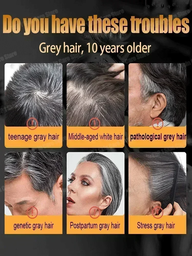 Anti-grey hair essence Serum restore naturalcolor and restore healthy White To Black hair products essence 2