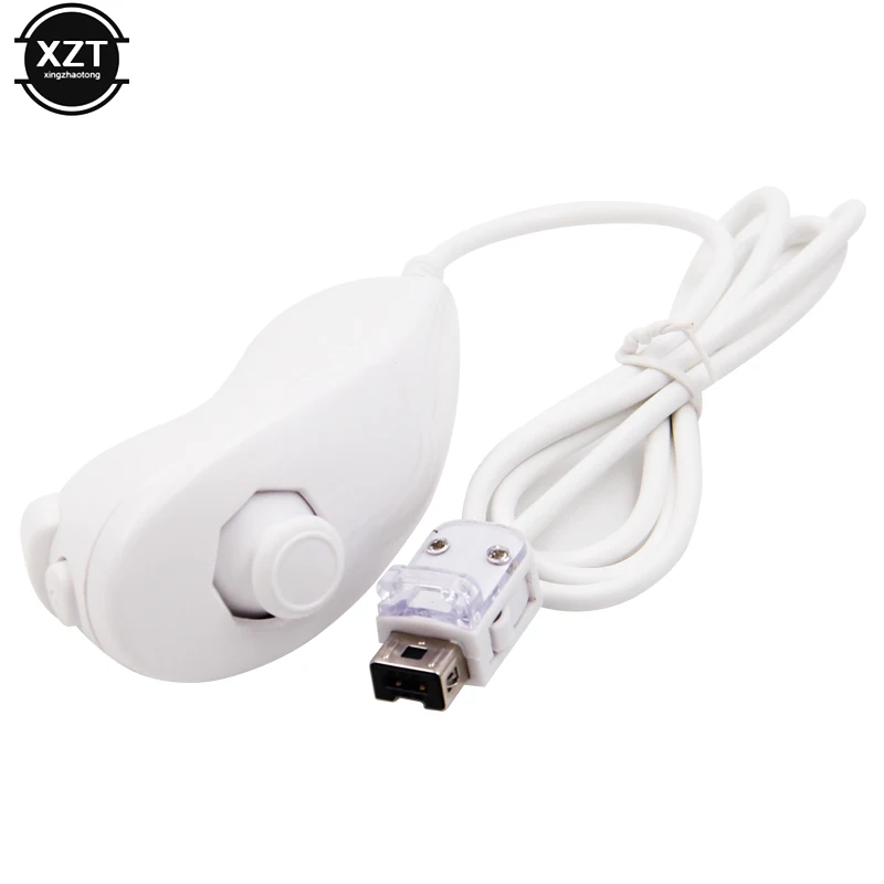 Dla Nintendo Wii kontroler do gier 5 kolorów Nunchuck ręcznie zakrzywiony ręczny kontroler gier Nunchuk dla Wii Gamepad akcesoria