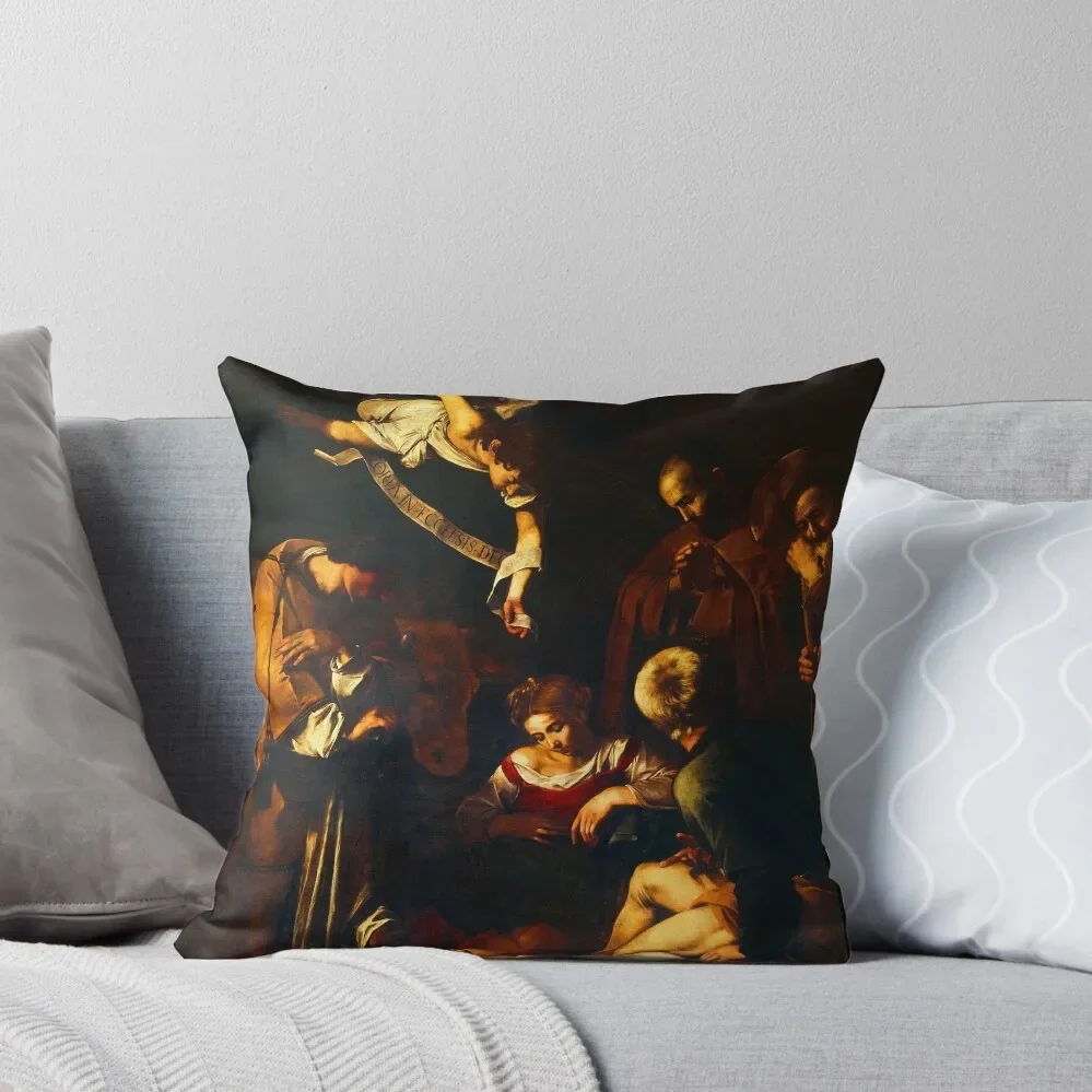 

High Resolution Caravaggio The Nativity 1600 Throw Pillow Rectangular Cushion Cover pillow