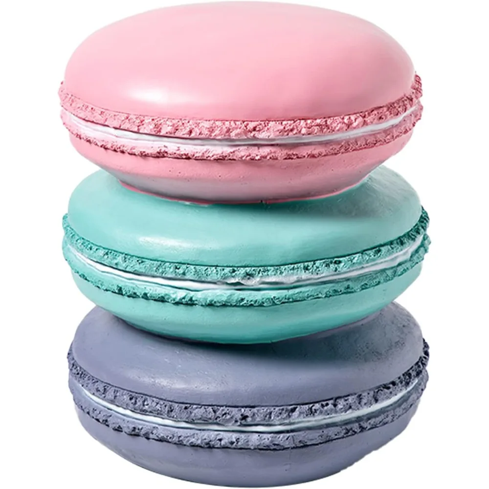 Food Shoe Changing Stool - Soft Resin Retro Simulated Low Cute Shoe Stool with Doughnut-B Food Design