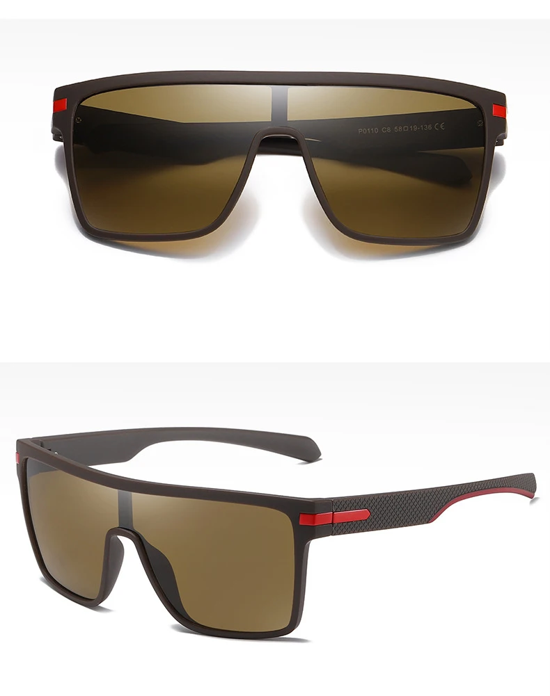 HD Polarisierte Sonnenbrille Männer und Frauen UV400 Sonnenbrille Marke Designer Goggle Spiegel Einteilige Objektiv Brillen – Detail 13