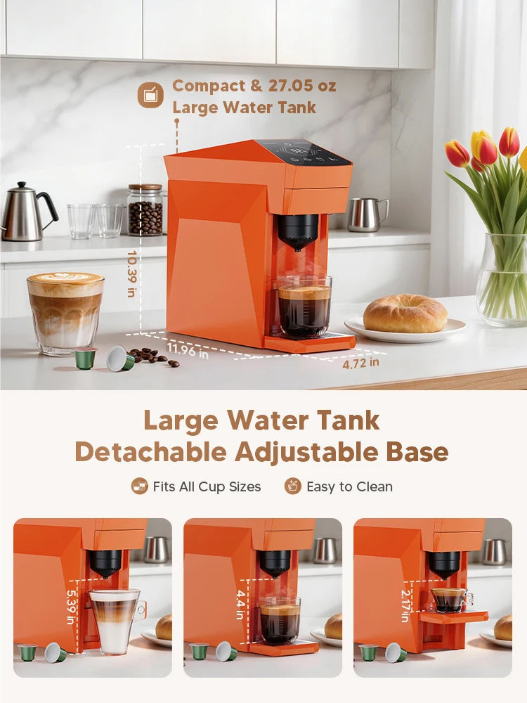 Semi-Automatic Coffee Machine Mini Fully Automatic Italian Espresso Coffee Maker Eu Us Uk Plug For Home Office Rv Campi
