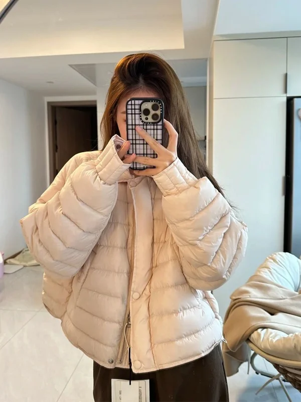

Korean Sle Women's Loose Cotton Jaet Warm Pure Color Winter Faion Outerwear Comfortable Cotton Clothes ort Sve