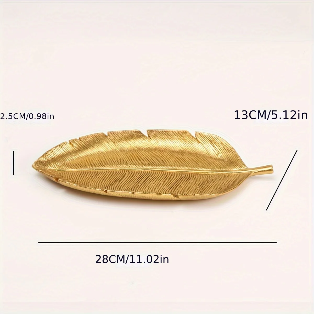 1 Stück elegantes goldenes Blatt-Dekortablett – vielseitige Aufbewahrung und schicker Raumakzent, perfektes Geschenk für jeden Anlass – Detail 10