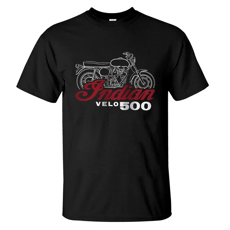 

2024 Men T Shirt Casual T-shirt Indian Velocette 1969 Graphic Summer Short Sleeves 100% Cotton S-3XL Cool Tee