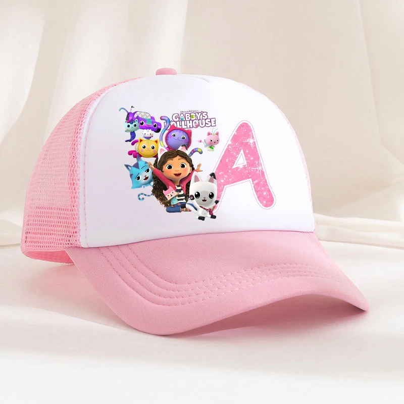 

26 letters Gabby Dollhouses girl Baseball Cap Kawaii Sun Hat Parent Child Couple Casual Outdoor Hats Peaked Cap Birthday Gift
