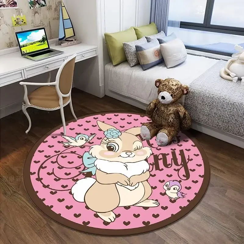 Cartoon Cute Dog Round Carpet Bedroom Living Room Carpets Home Girl Bedside Rug Children Hanging Basket Computer Chair Floor Mat