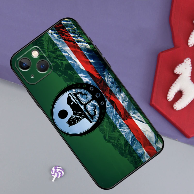 Chechnya Wolf Chechen Flag Phone Case For iPhone 16 12 15 14 11 13 Pro Max XR XS Max X Plus Bumper Back Cover